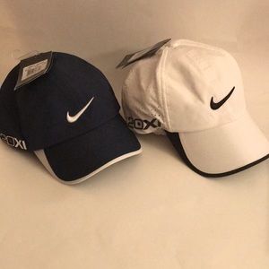 2 Nike 20XI VRS Logo Tour Golf Cap Hats White Navy